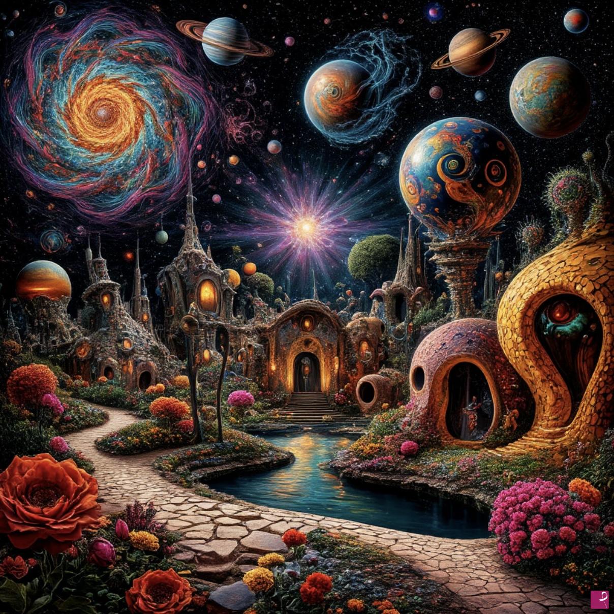 quadri in vendita online - Fairy tale village