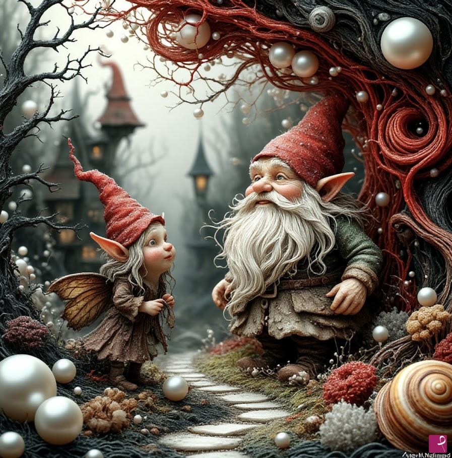 quadri in vendita online - Fairytale gnomes