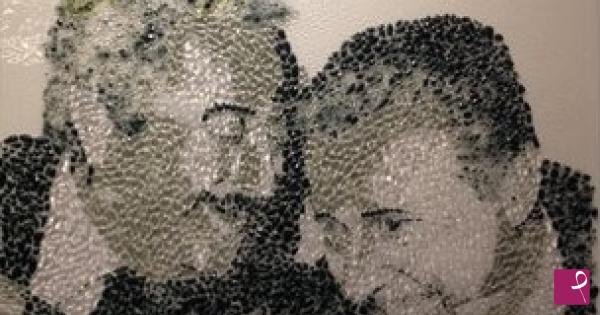 disponibile quadro - Falcone e Borsellino - Mosaico in vetro di Murano -  Ago