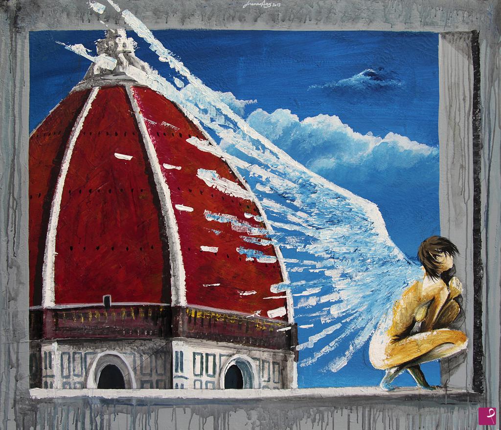 quadri in vendita online - FALLEN ANGEL IN FLORENCE