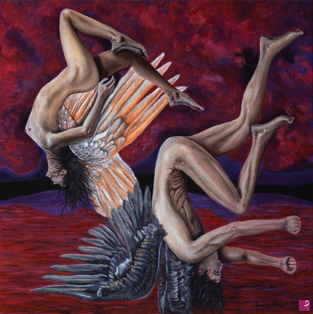 quadri in vendita online - Falling Angels
