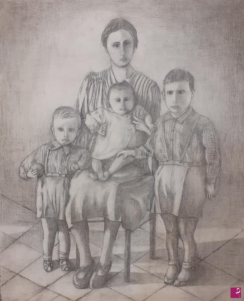 quadri in vendita online - FAMIGLIA ANNI 50  (2020) Fontanarosa