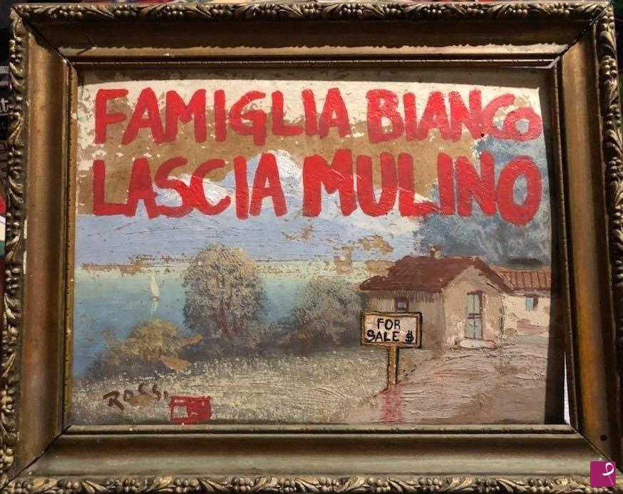 quadri in vendita online - Famiglia bianco lascia mulino