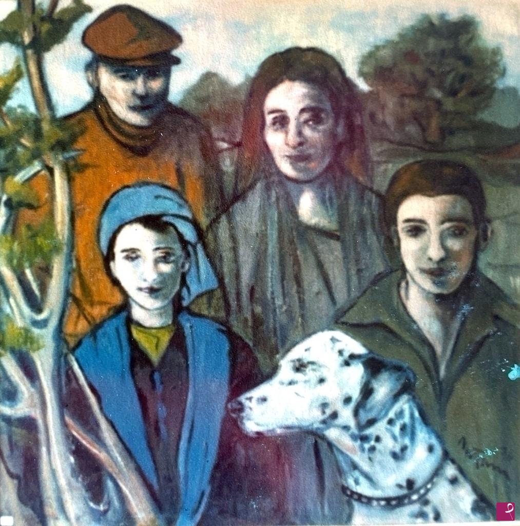 quadri in vendita online - Famiglia contadina