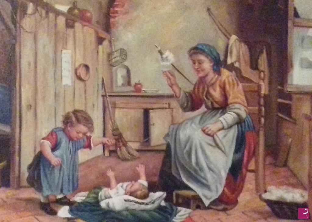 quadri in vendita online - Famiglia di campagna