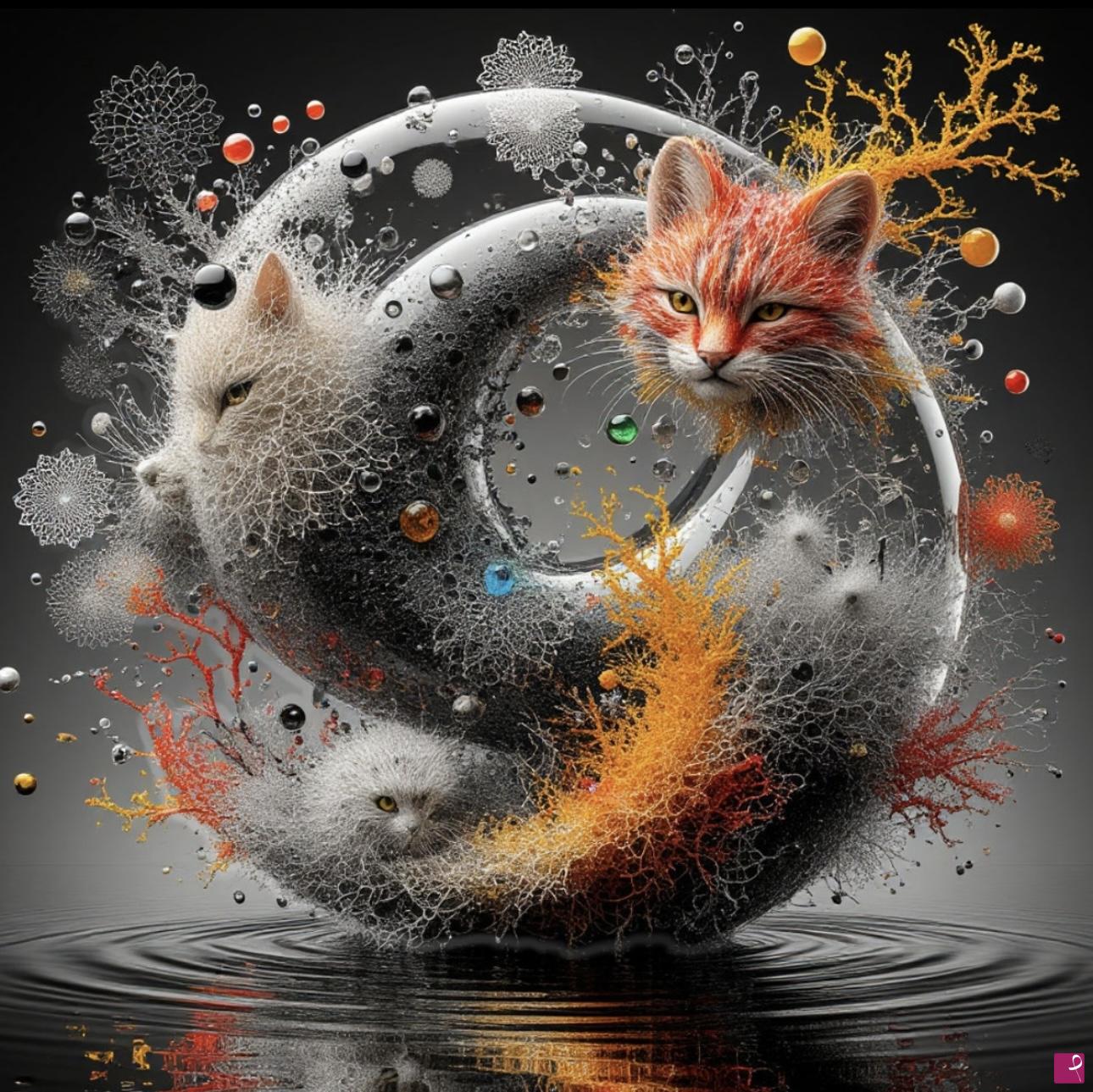 quadri in vendita online - Family cats 