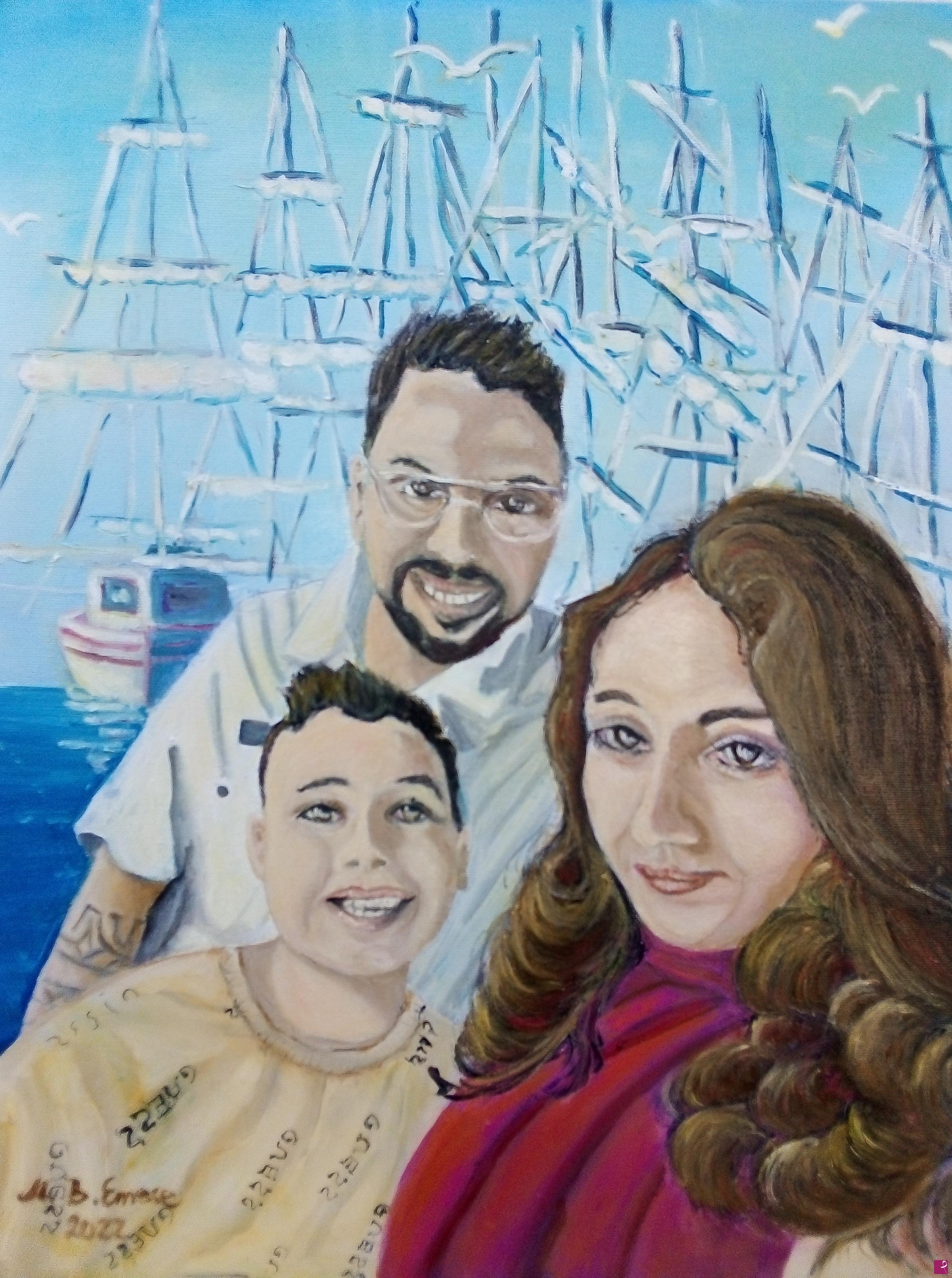 quadri in vendita online - family selfie