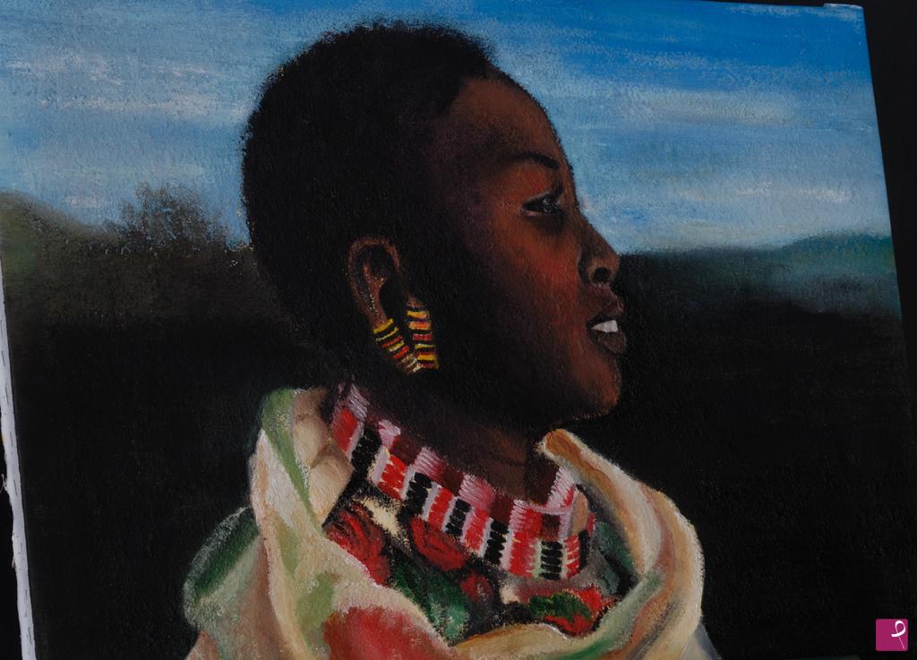quadri in vendita online - FANCIULLA AFRICANA