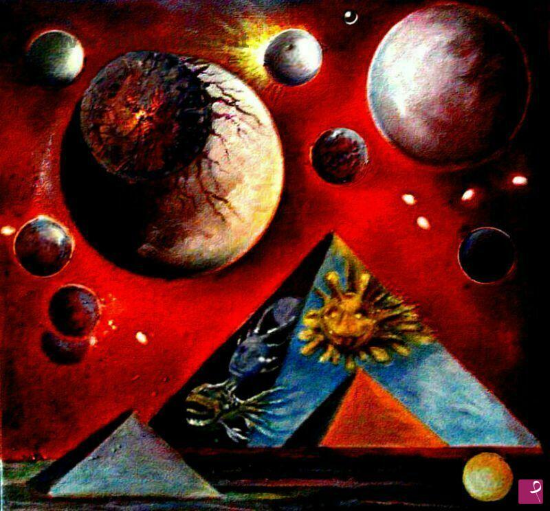 quadri in vendita online - fantasia  allucinata  cosmica
