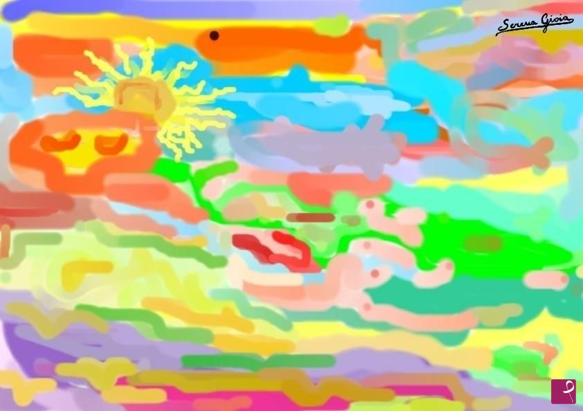 quadri in vendita online - fantasia di bruchini al tramonto