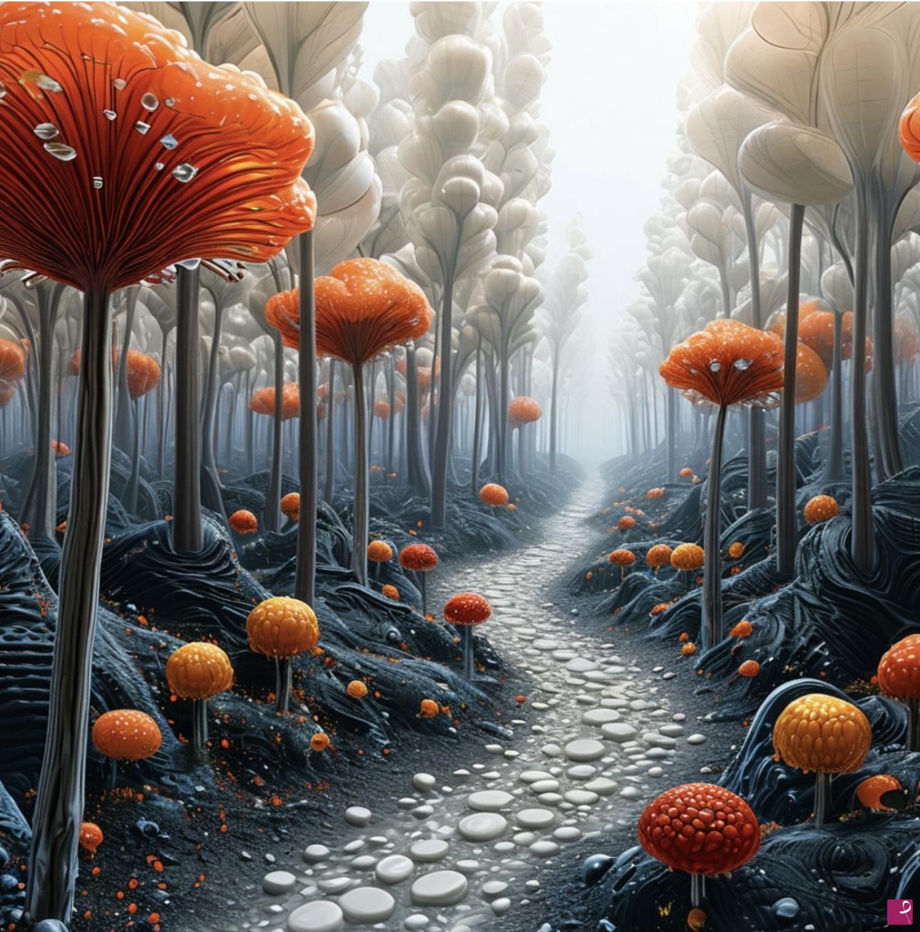 quadri in vendita online - Fantastic forest 