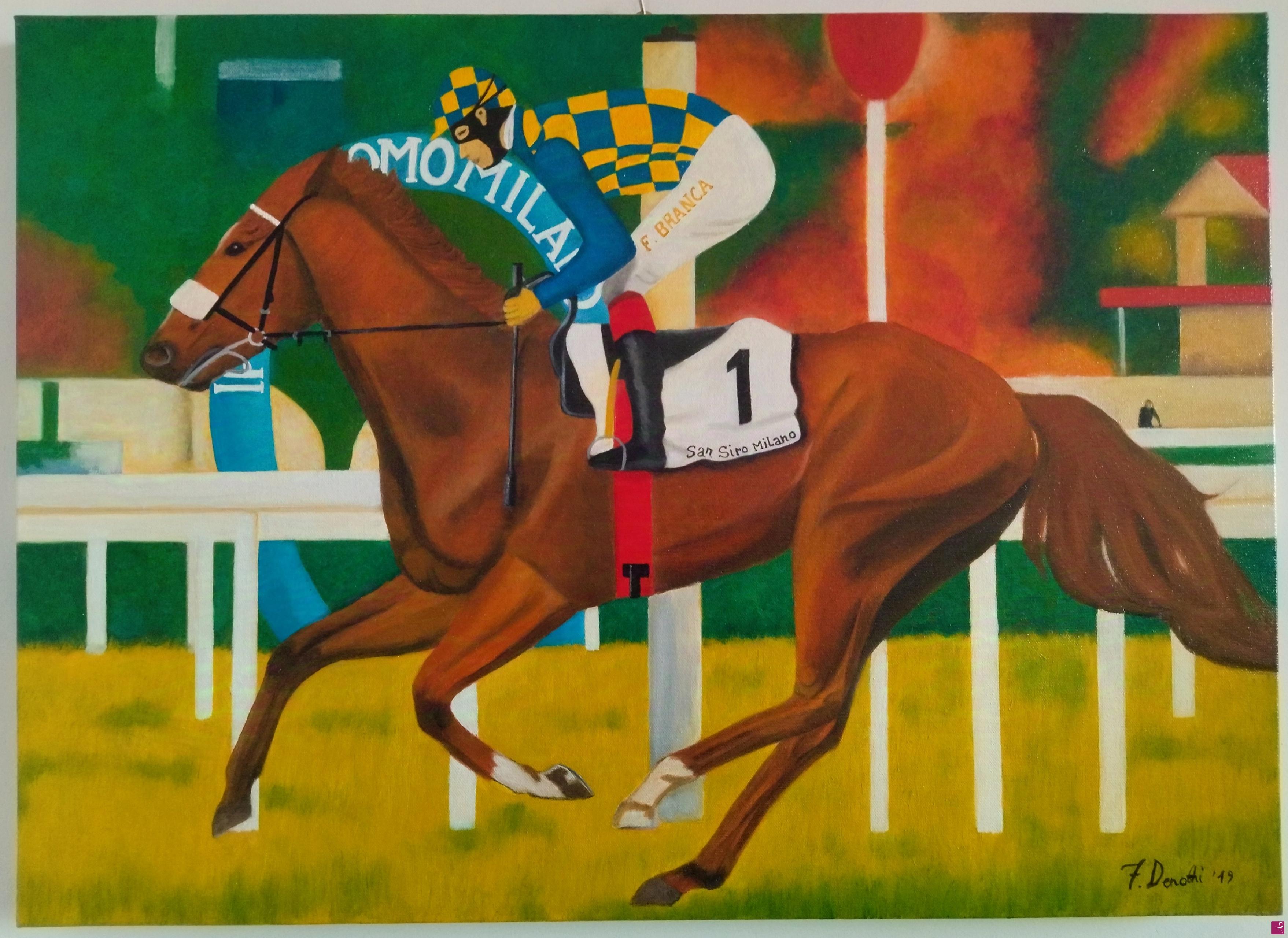 quadri in vendita online - Fantino a cavallo 