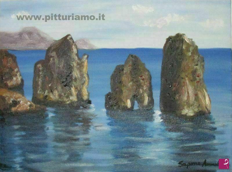 quadri in vendita online - Faraglioni di Capri