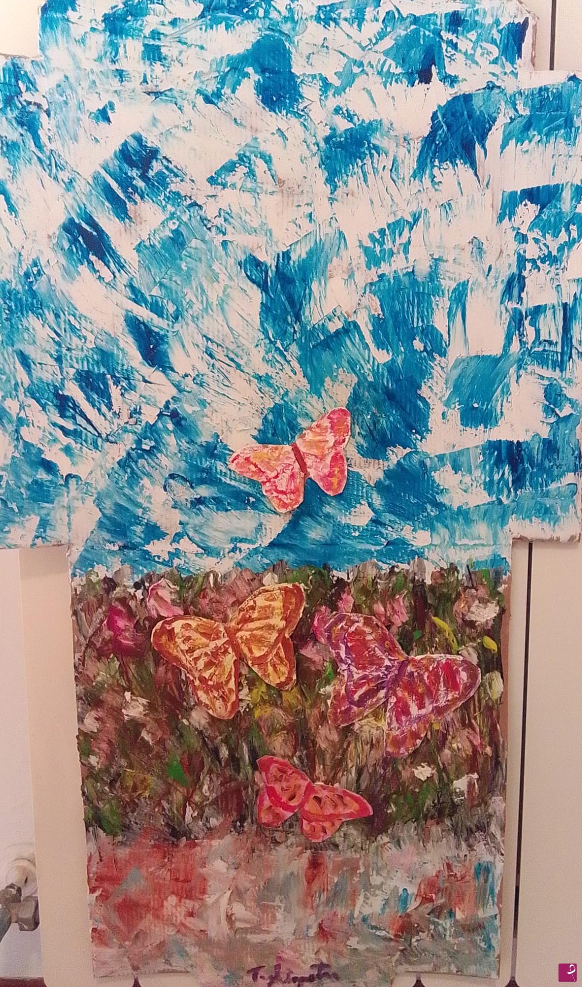 quadri in vendita online - Farfalle colorate