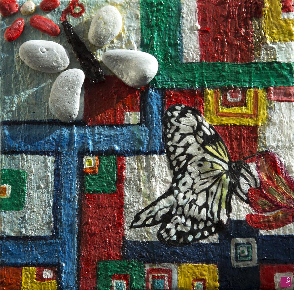 quadri in vendita online - farfalle sui fiori