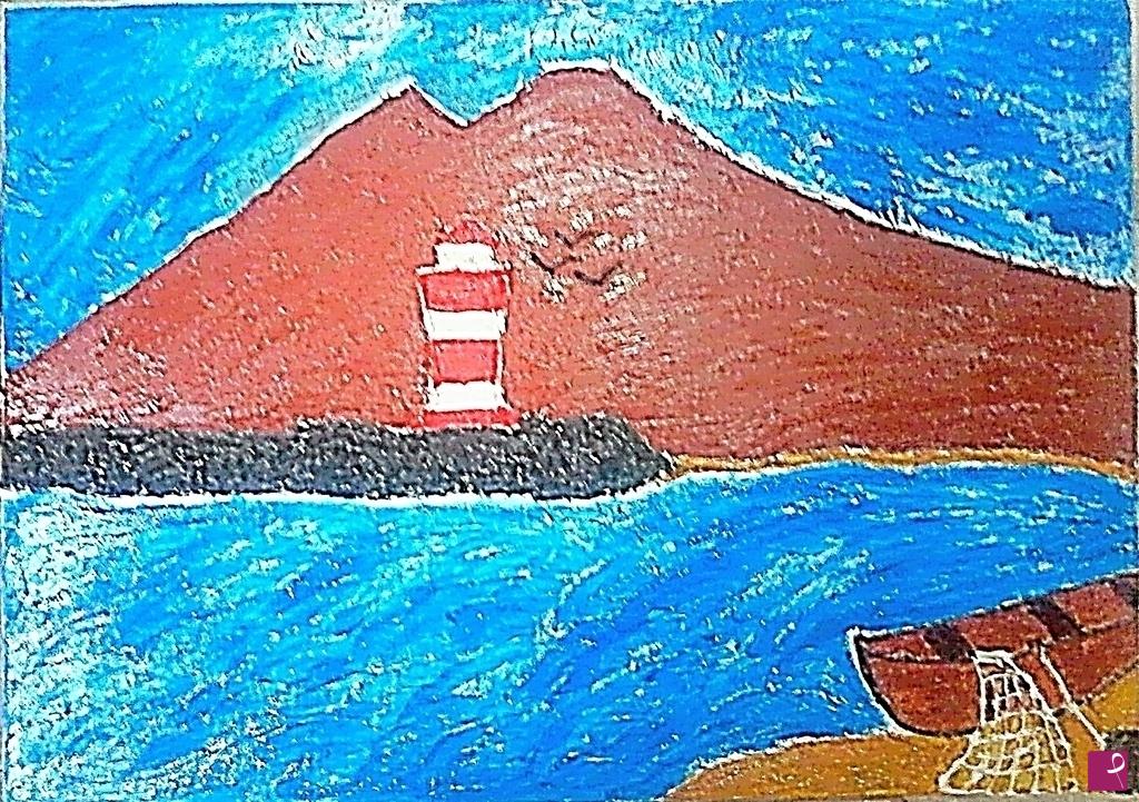 quadri in vendita online - Faro al Vesuvio