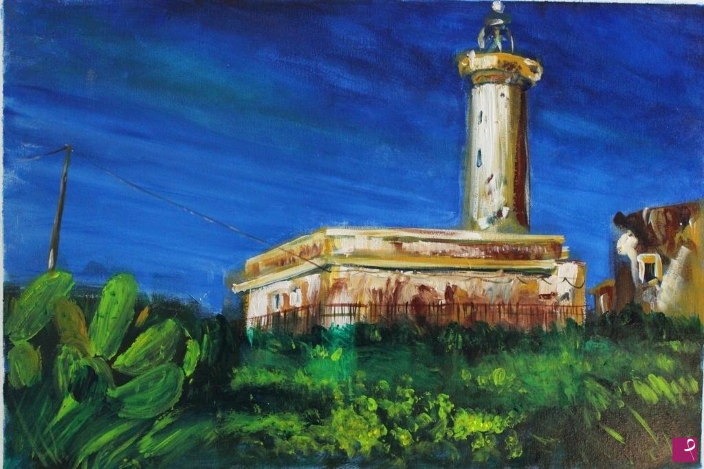 quadri in vendita online - Faro di Sicilia - Lighthouse of Sicily
