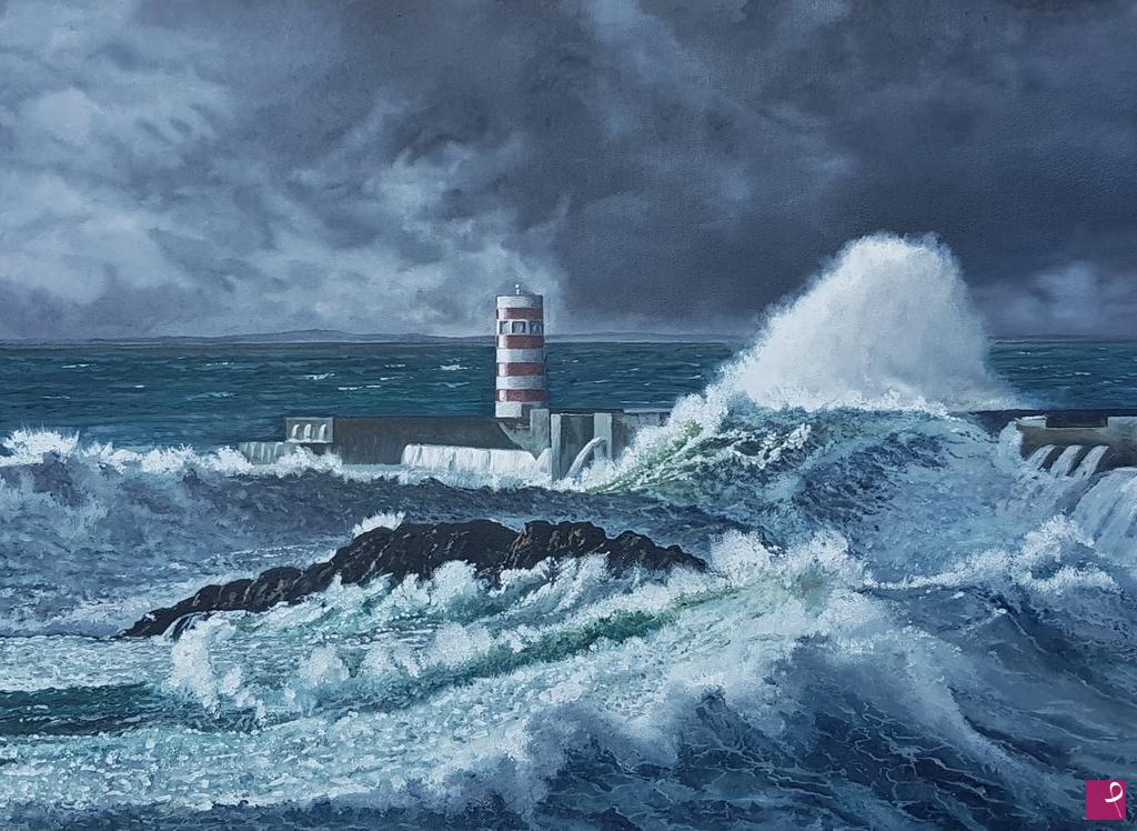 quadri in vendita online - faro nella tempesta