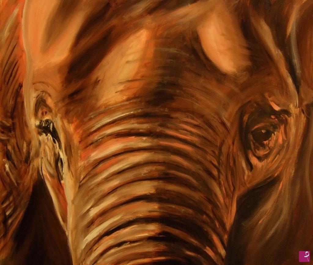 quadri in vendita online - Fasano 1991 -l'elefante