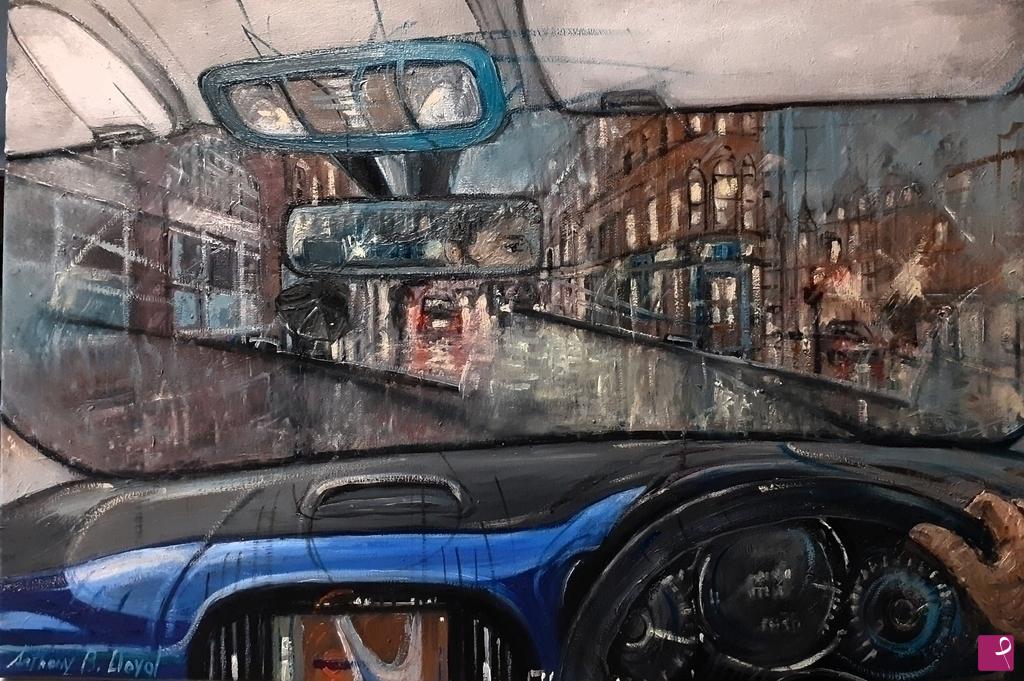 quadri in vendita online - Fears and rain, Hampsted High Street - London