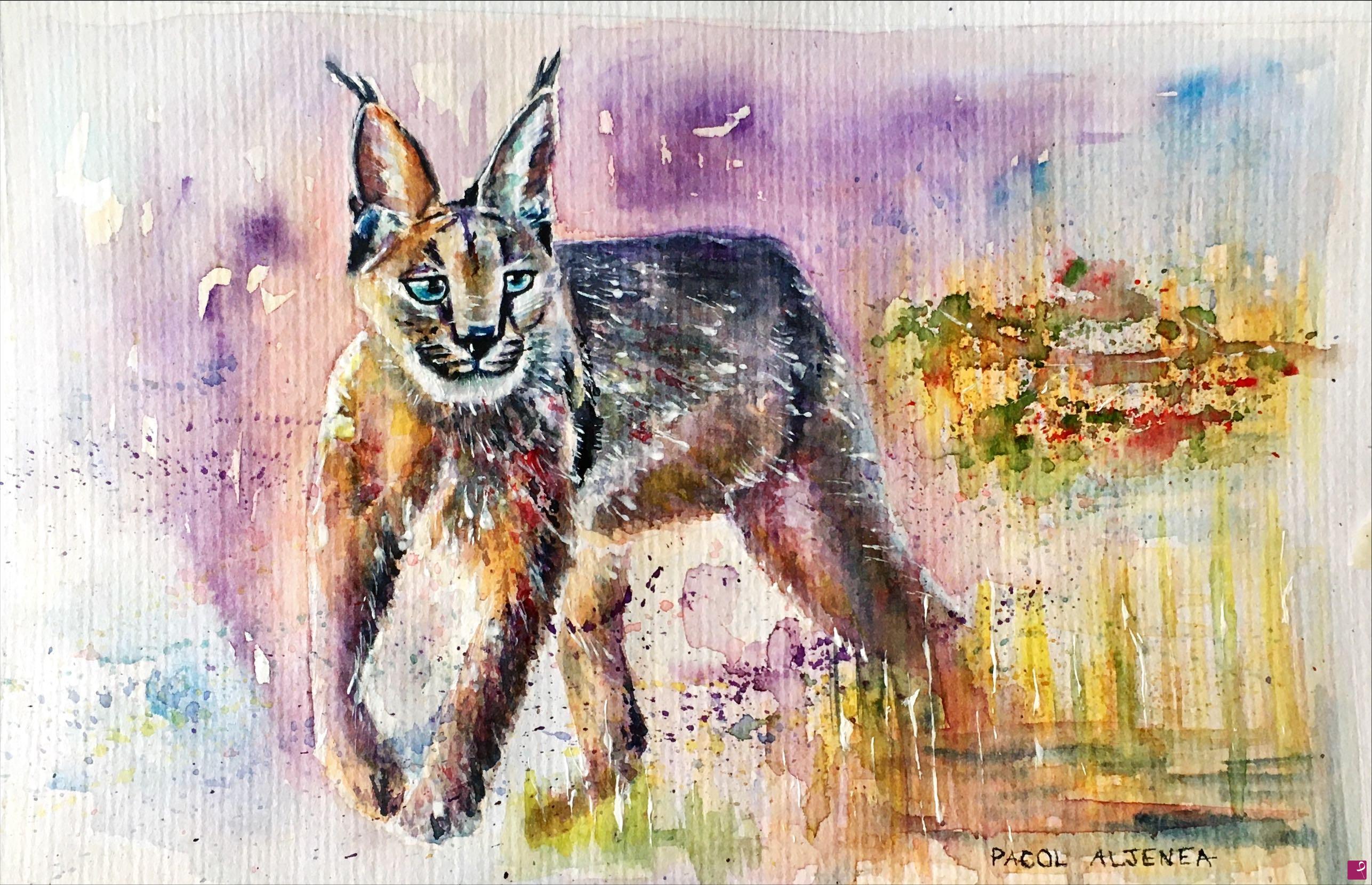 quadri in vendita online - Feline Caracal