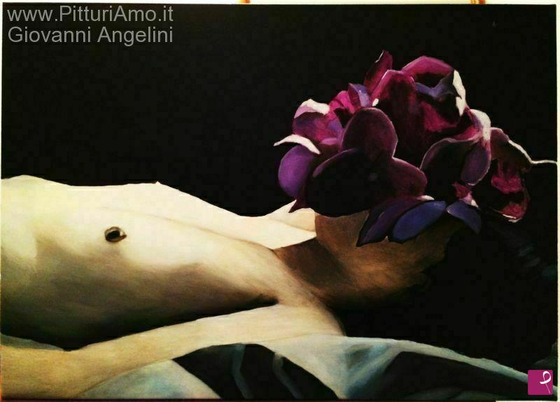 quadri in vendita online - Femme fleuri