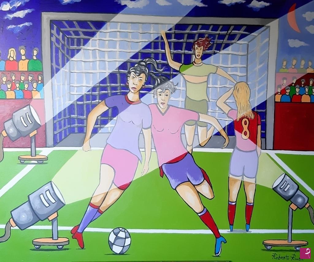 quadri in vendita online - Femminile di calcio