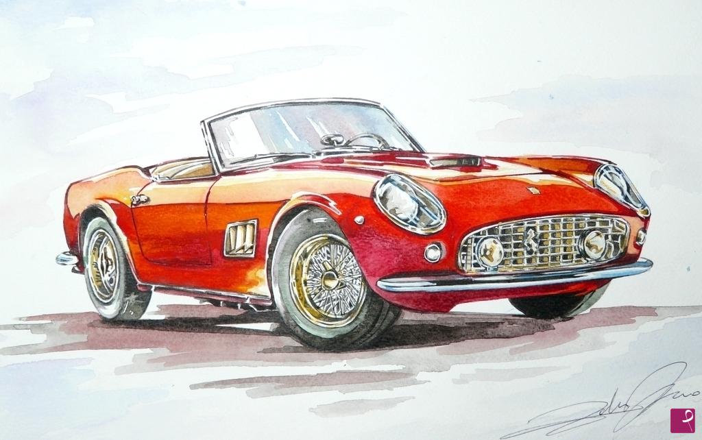 quadri in vendita online - FERRARI 250 california spider 