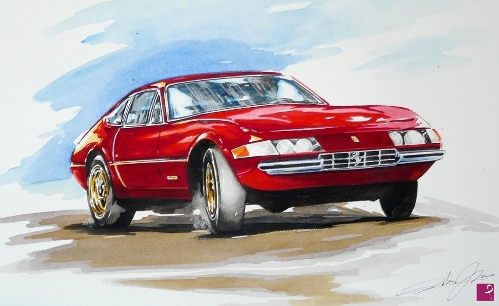 quadri in vendita online - FERRARI DAYTONA 1968