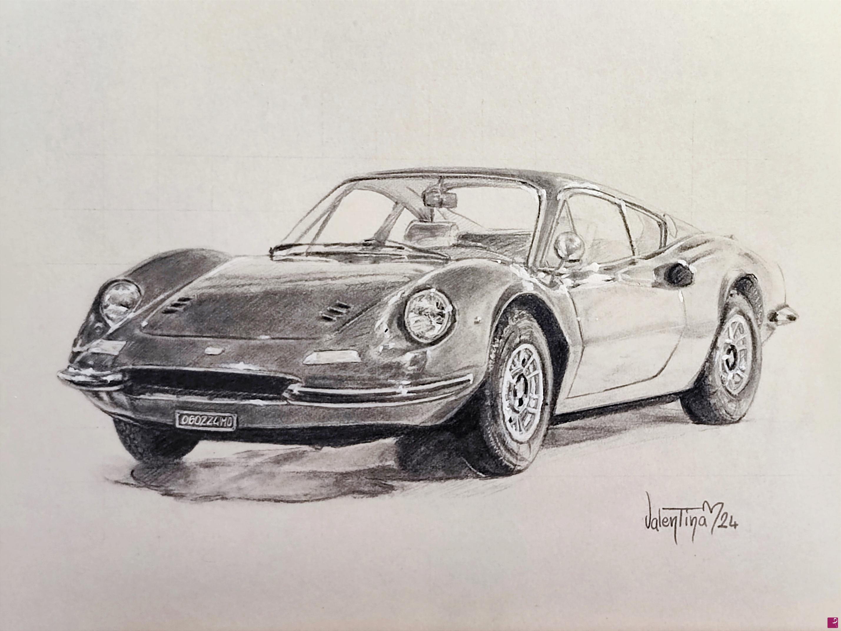 quadri in vendita online - Ferrari Dino 
