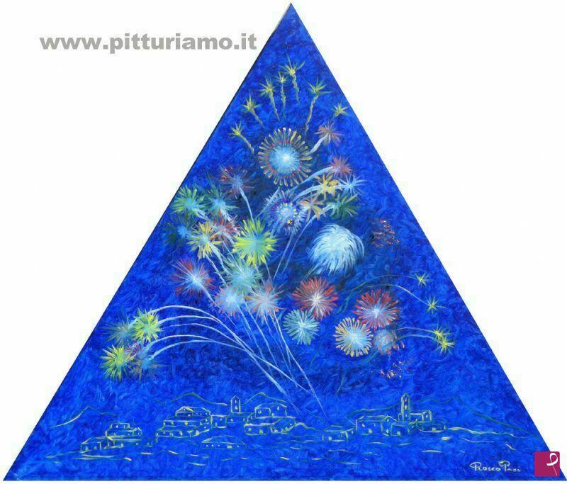 quadri in vendita online - Festa in paese