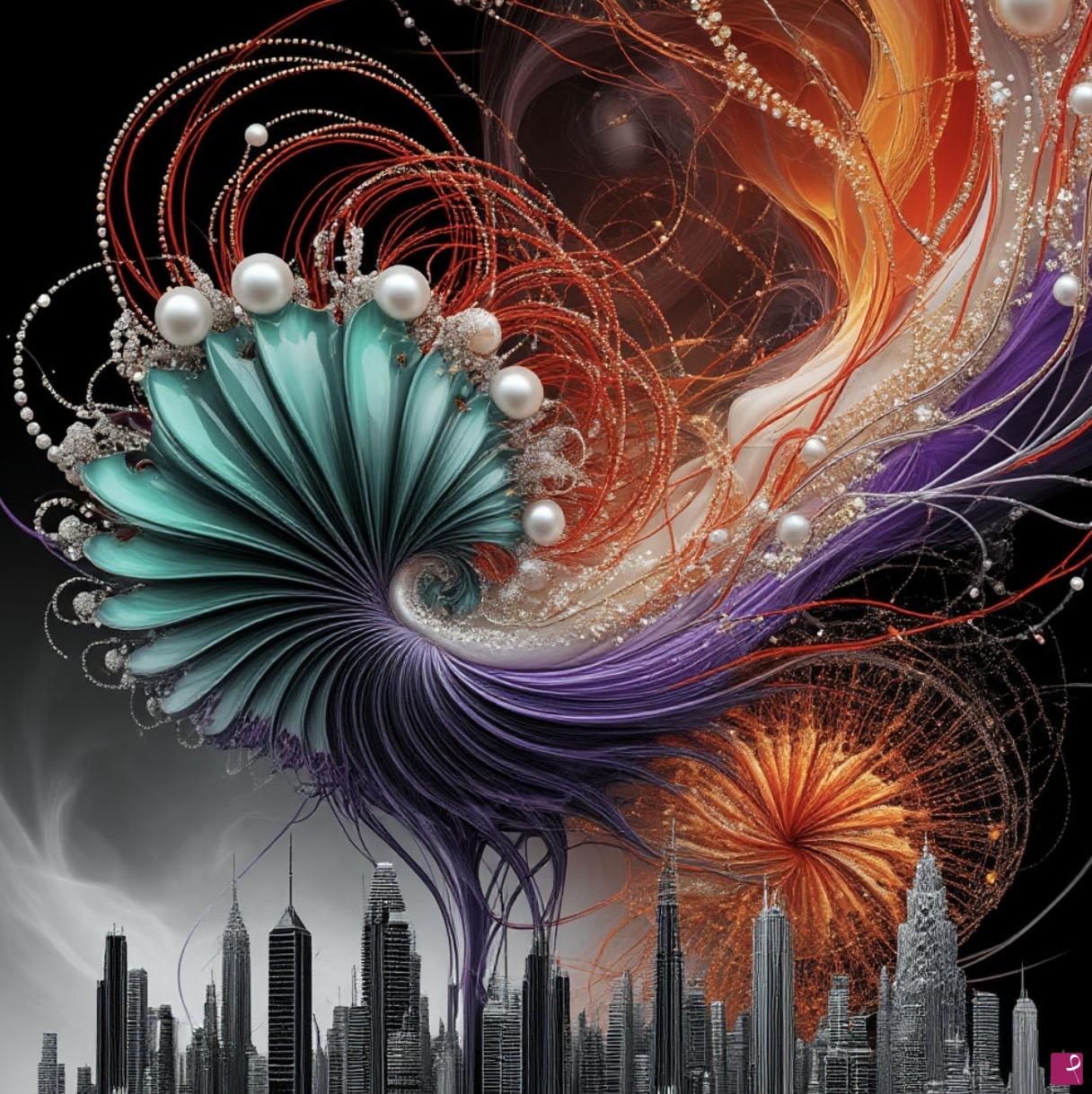 quadri in vendita online - Festive fireworks 