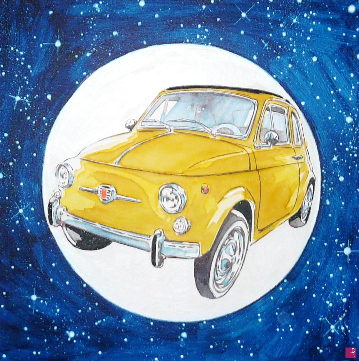 quadri in vendita online - FIAT 500 - POP ART 