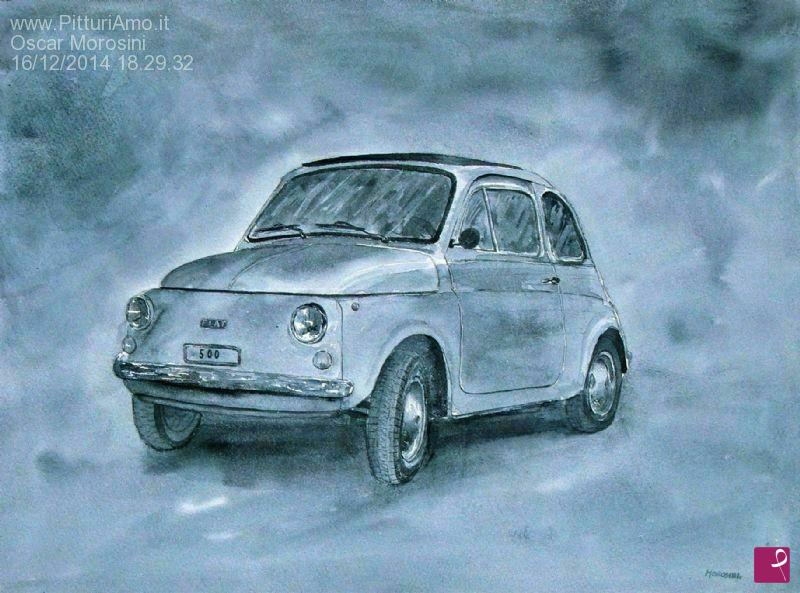 quadri in vendita online - Fiat 500 1974