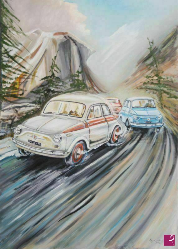 quadri in vendita online - Fiat 500