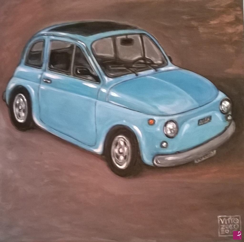 quadri in vendita online - Fiat 500 anni 70