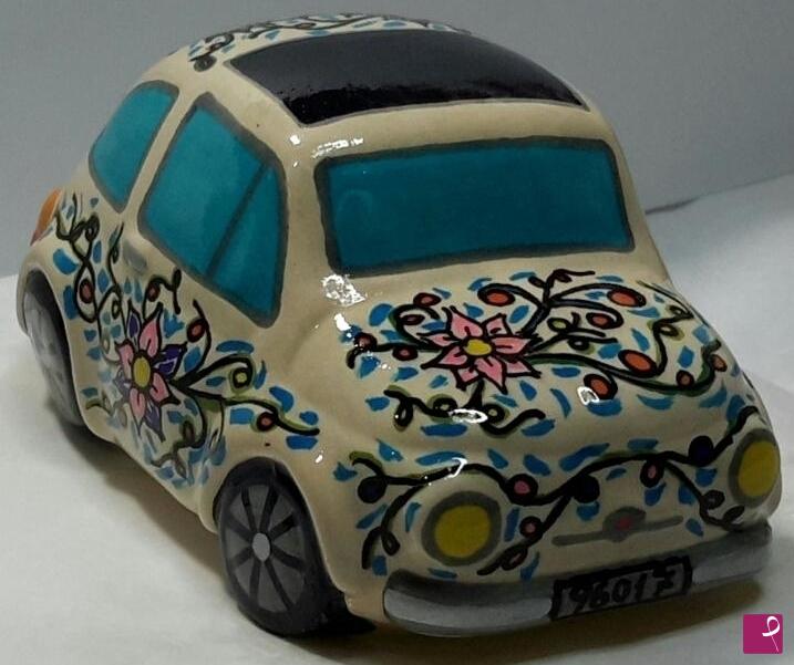 quadri in vendita online - FIAT 500 in ceramica artistica 