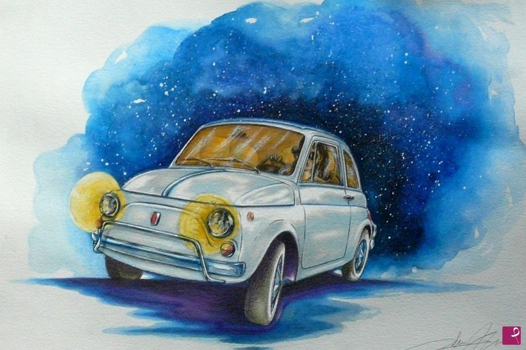 quadri in vendita online - FIAT 500 L 1972