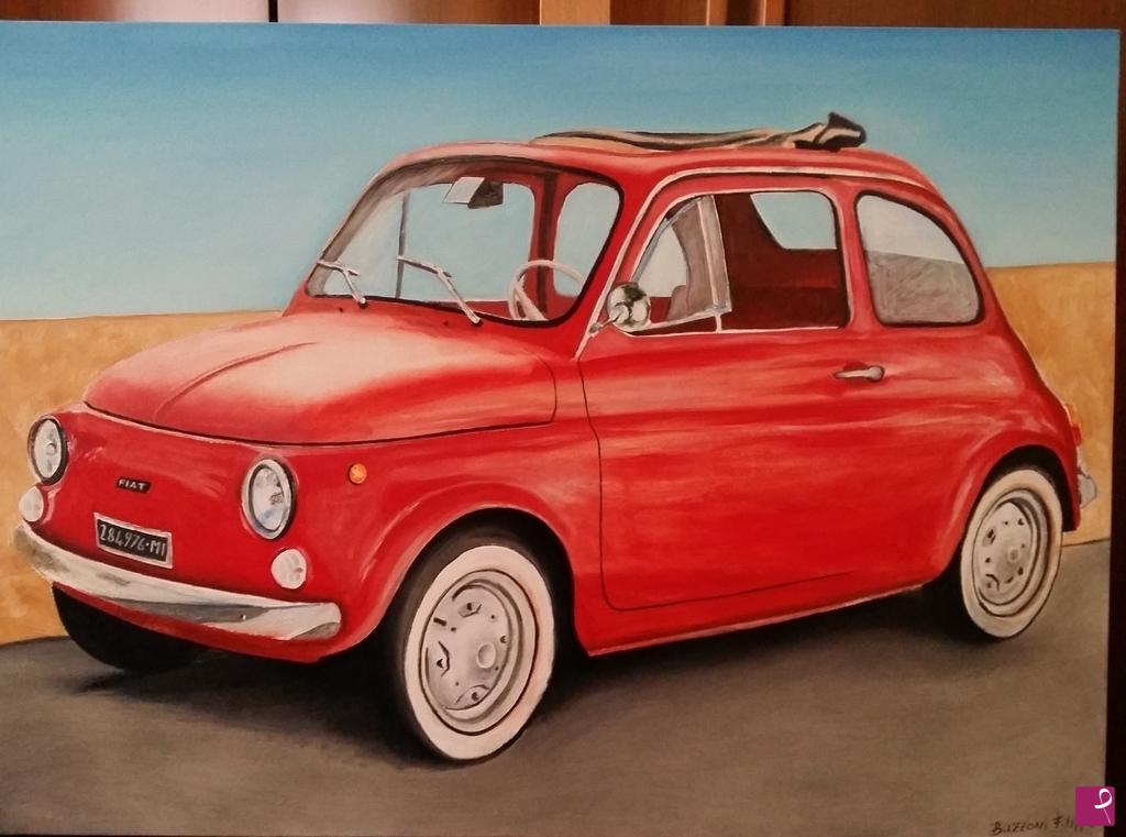 quadri in vendita online - Fiat 500 vintage