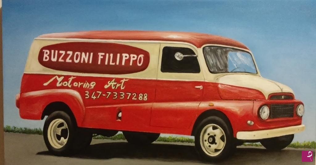 quadri in vendita online - Fiat 615 pubblicità dipinti 