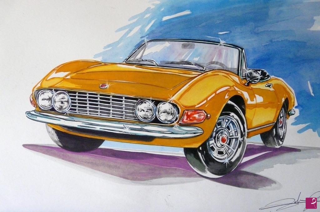quadri in vendita online - FIAT DINO spider 1966