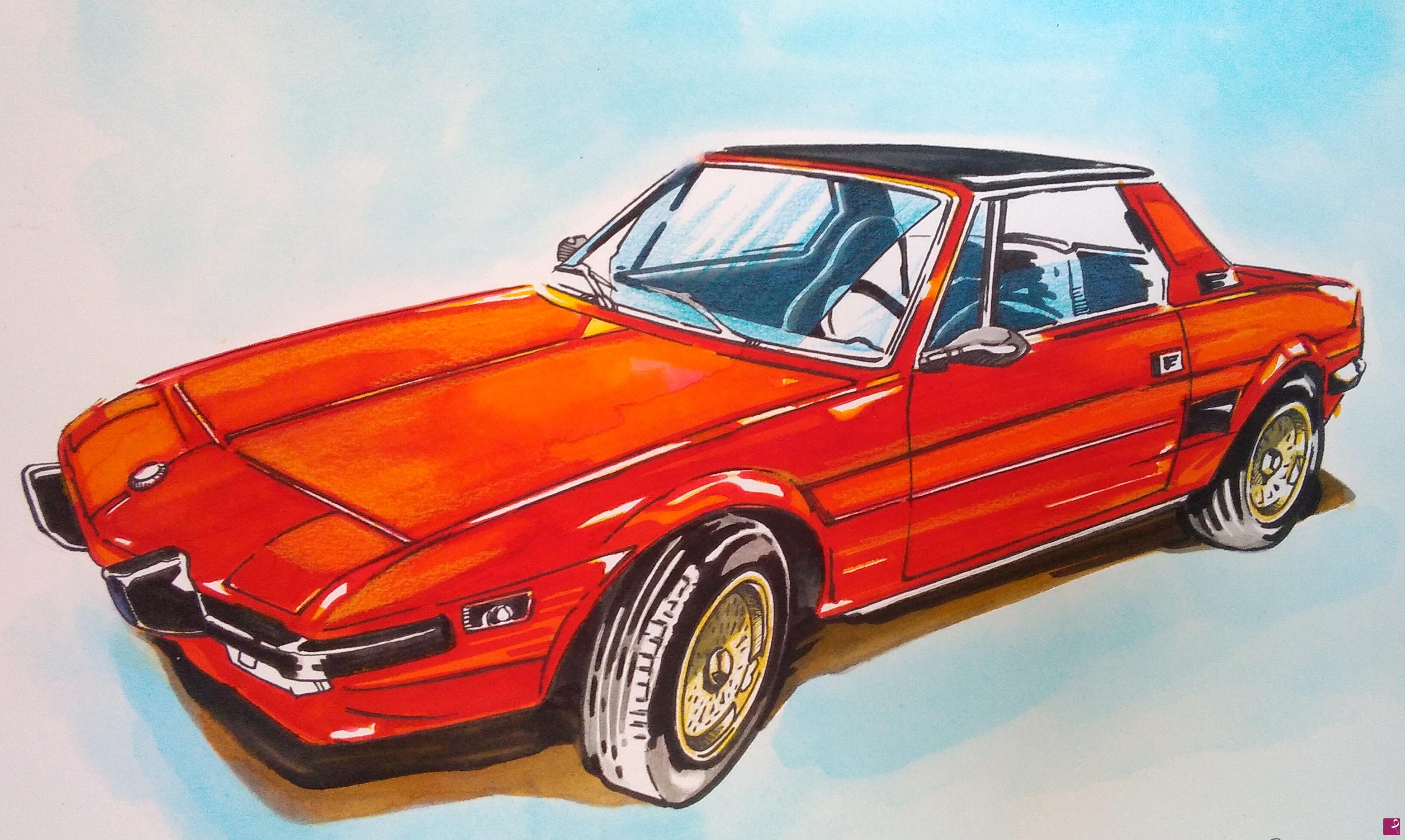 quadri in vendita online - FIAT X1/9 Bertone - 1973