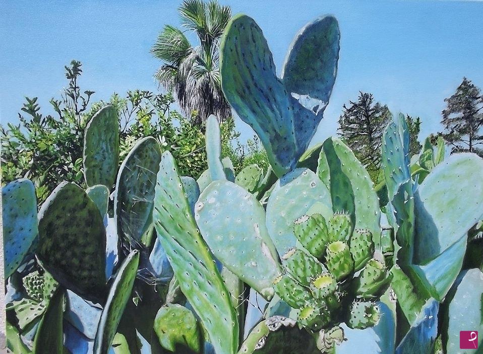 quadri in vendita online - Fichi D'India Nel Giardino Di Famiglia