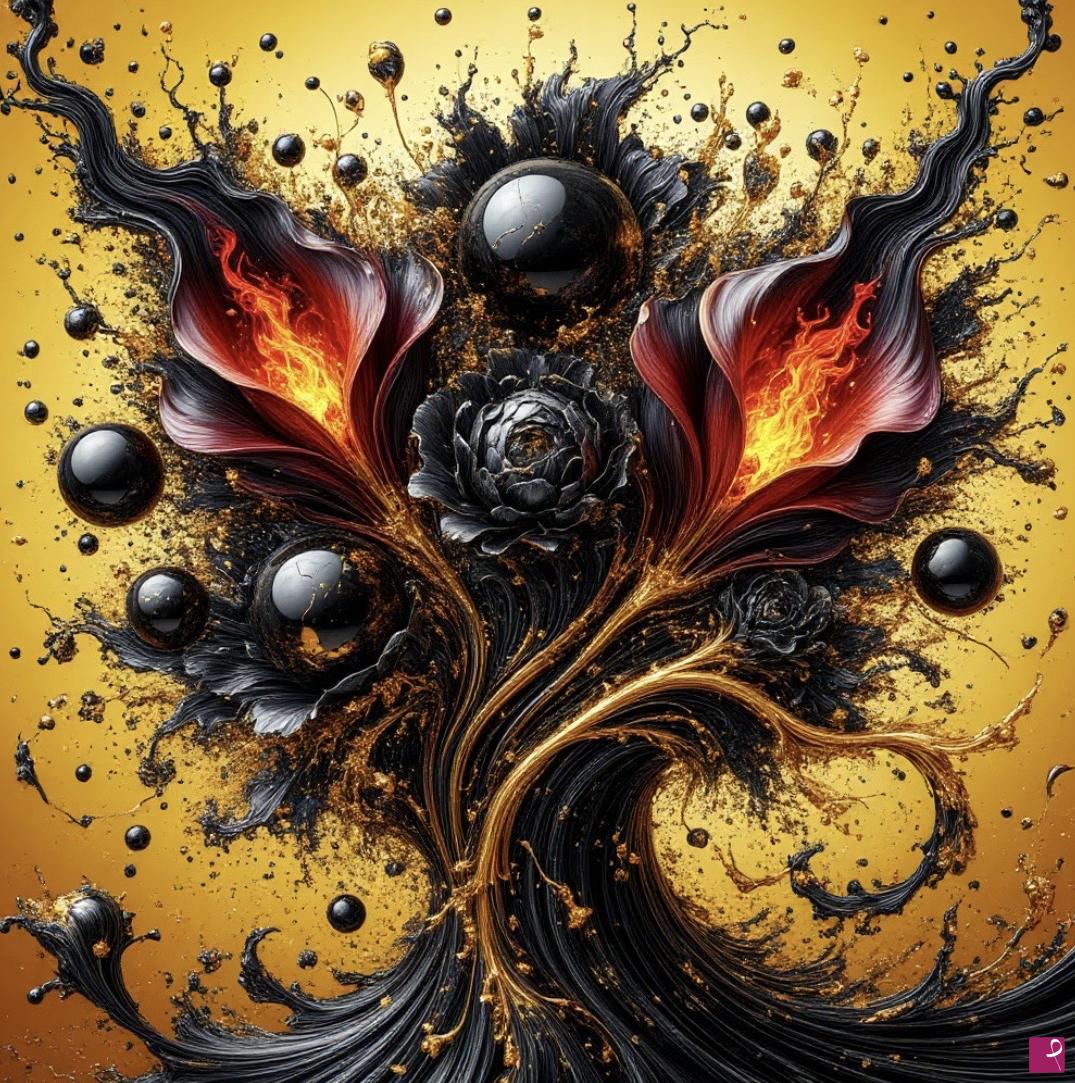 quadri in vendita online - Fiery flowers