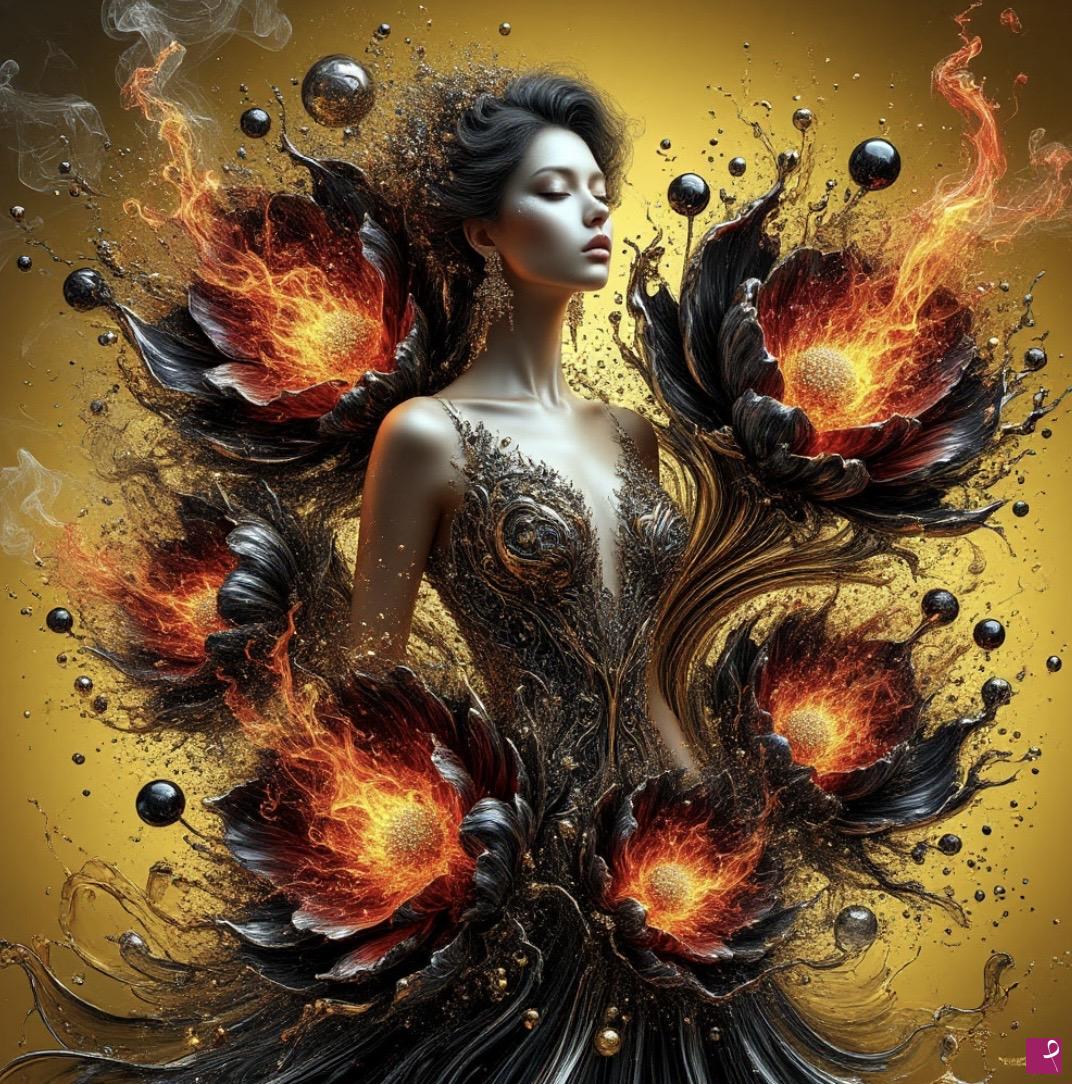 quadri in vendita online - Fiery woman