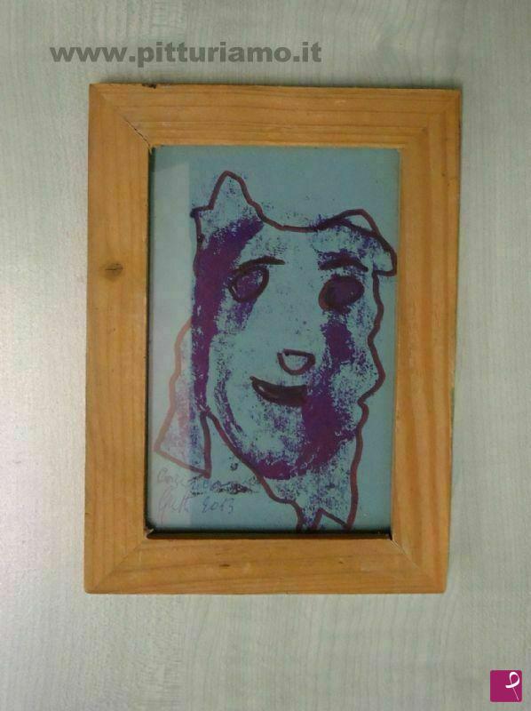 quadri in vendita online - figura di un cane che piange