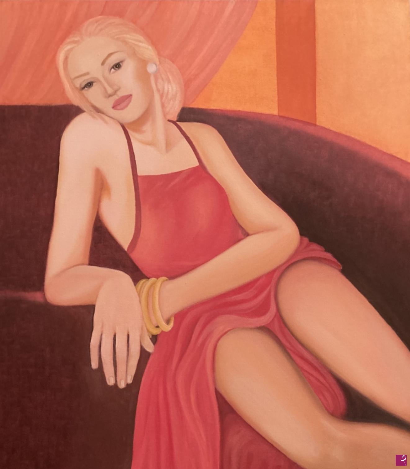 quadri in vendita online - Figura in Rosso