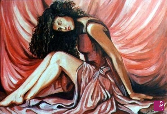 quadri in vendita online - Figura in rosso