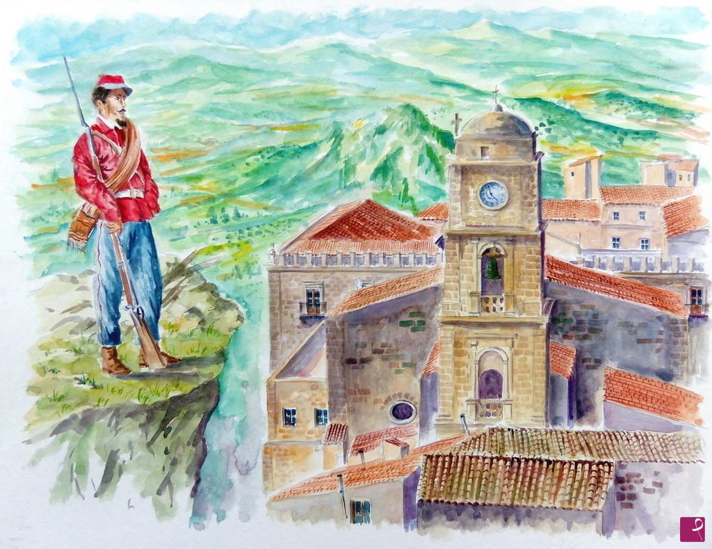 quadri in vendita online - " Filippo Liardo - il Garibaldino " omaggio all'artista Leonfortese