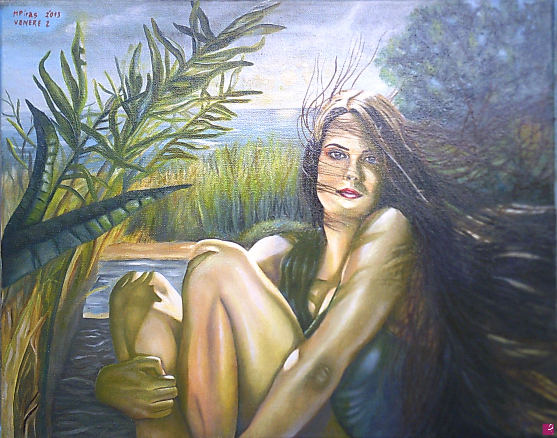 quadri in vendita online - Fille assise à coté de la mer